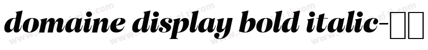 domaine display bold italic字体转换